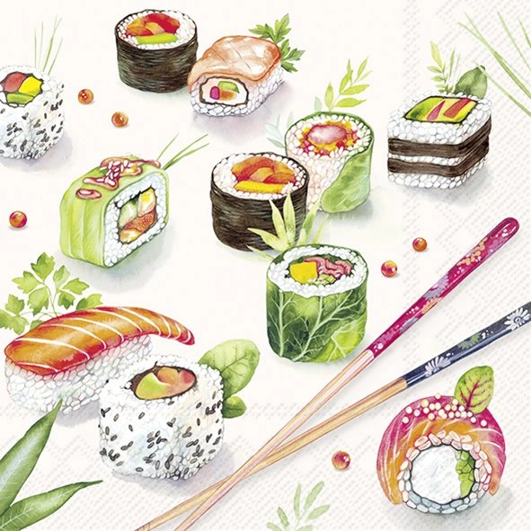 Ihr Lunch Servietten Sushi 33 x 33 cm