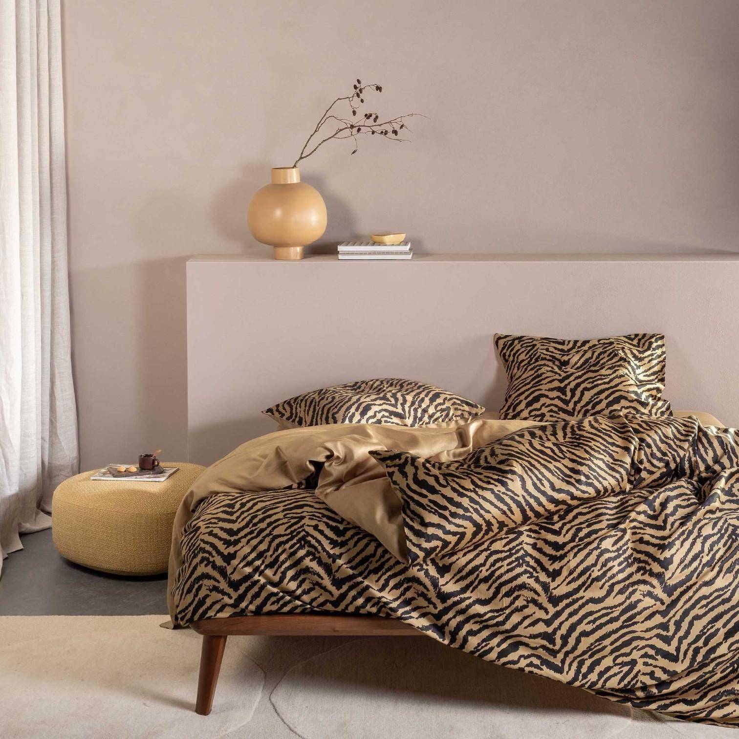 ESSENZA Baumwollsatin Bettwäsche Beline Golden Sand 135 x 200 cm + 80 x 80 cm