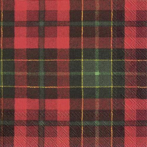 ihr Lunch Servietten Tartan Rot 33 x 33 cm
