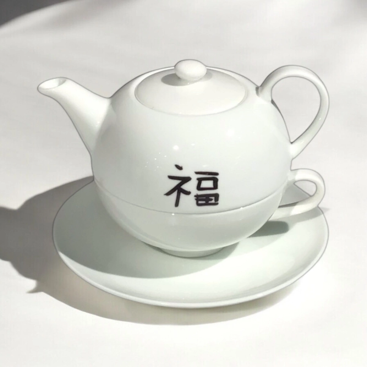 Cup & Mug Fine Bone China Tee for One Set "Glück"