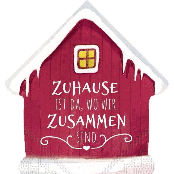 ihr Lunch Servietten gestanzt Zuhause Red 33 x 33 cm