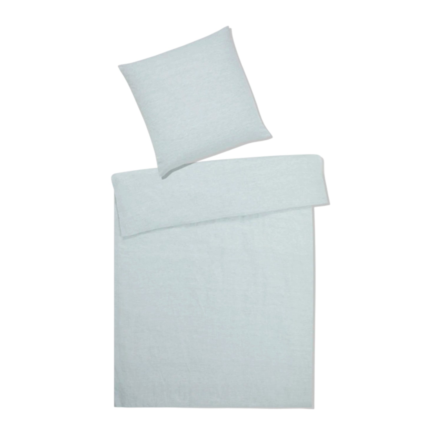 Elegante Halbleinen Bettwäsche Breezee Blassgrün 155 x 220 cm