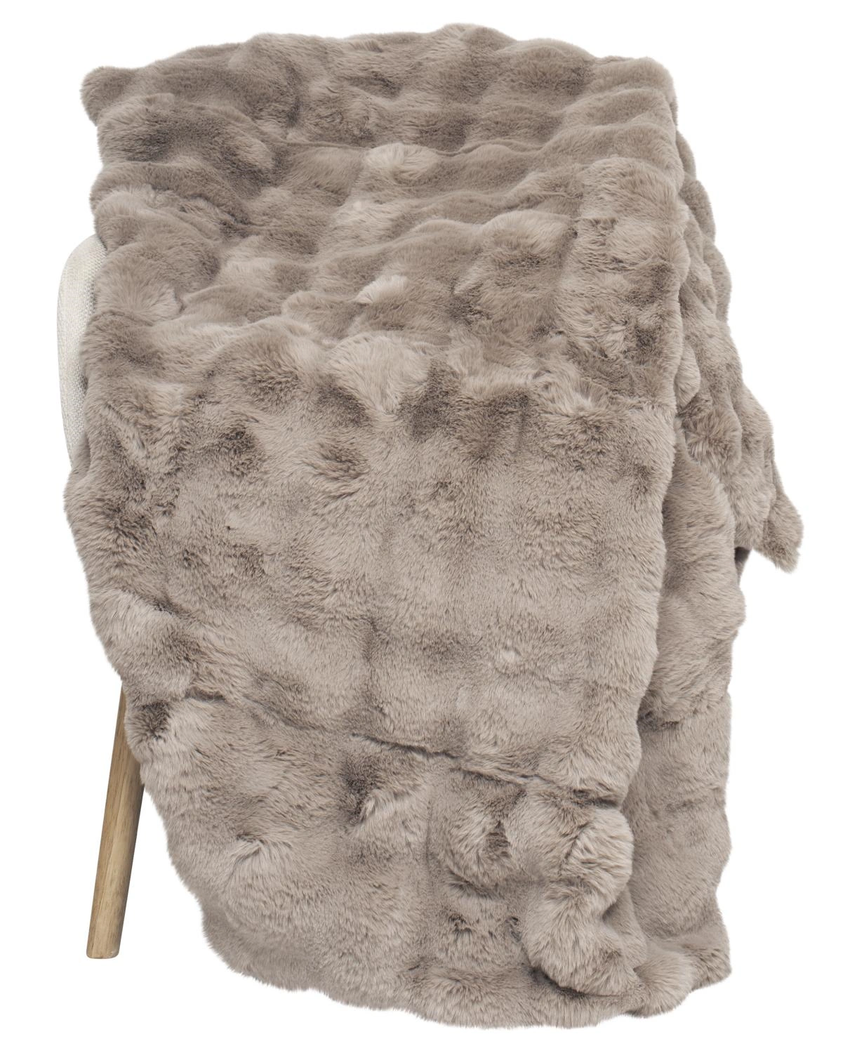Skinnwille Plaid Misty Taupe 140 x 220 cm