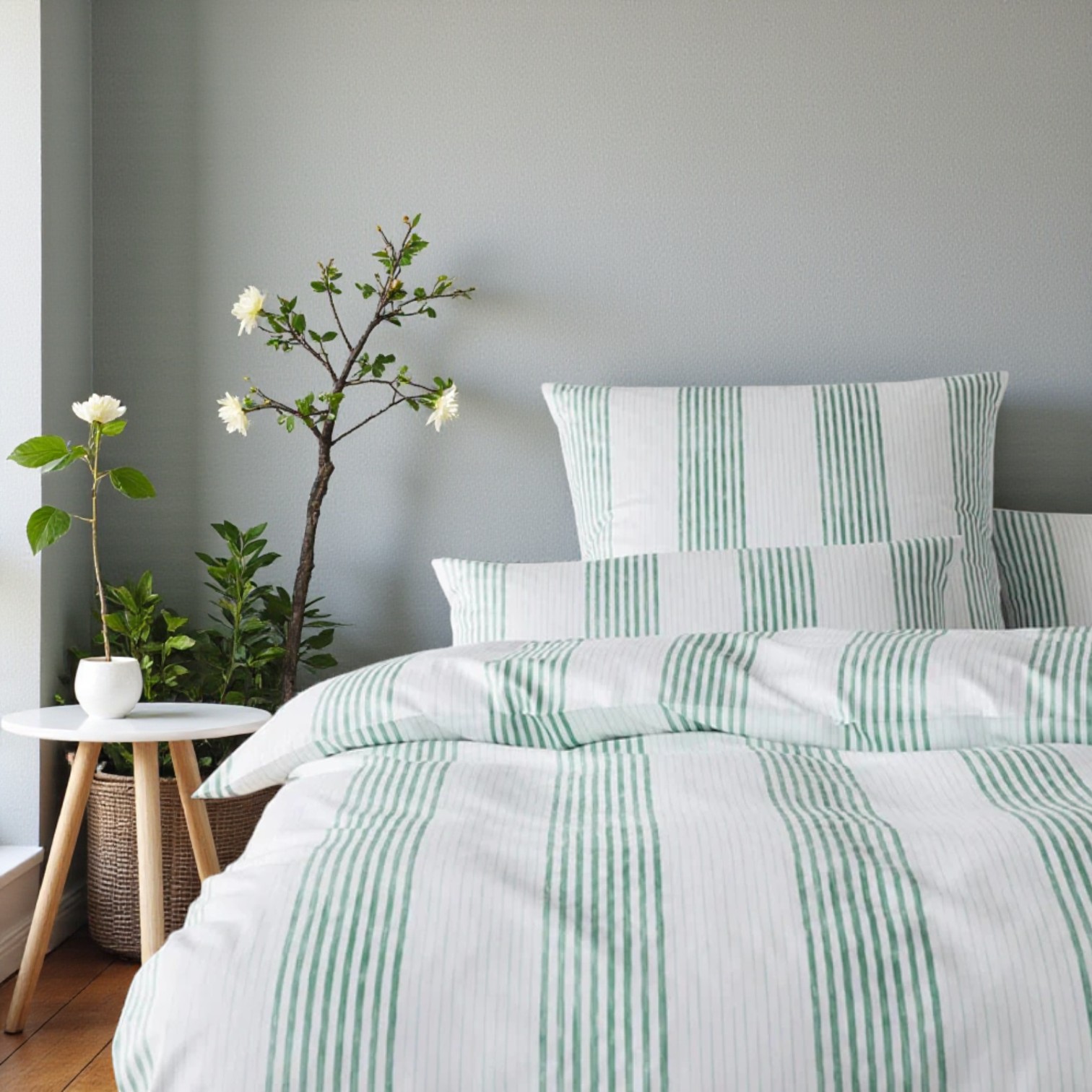 Luxus Bettwäsche Capri in Jade Grün: Eleganz und Komfort für dein Bett