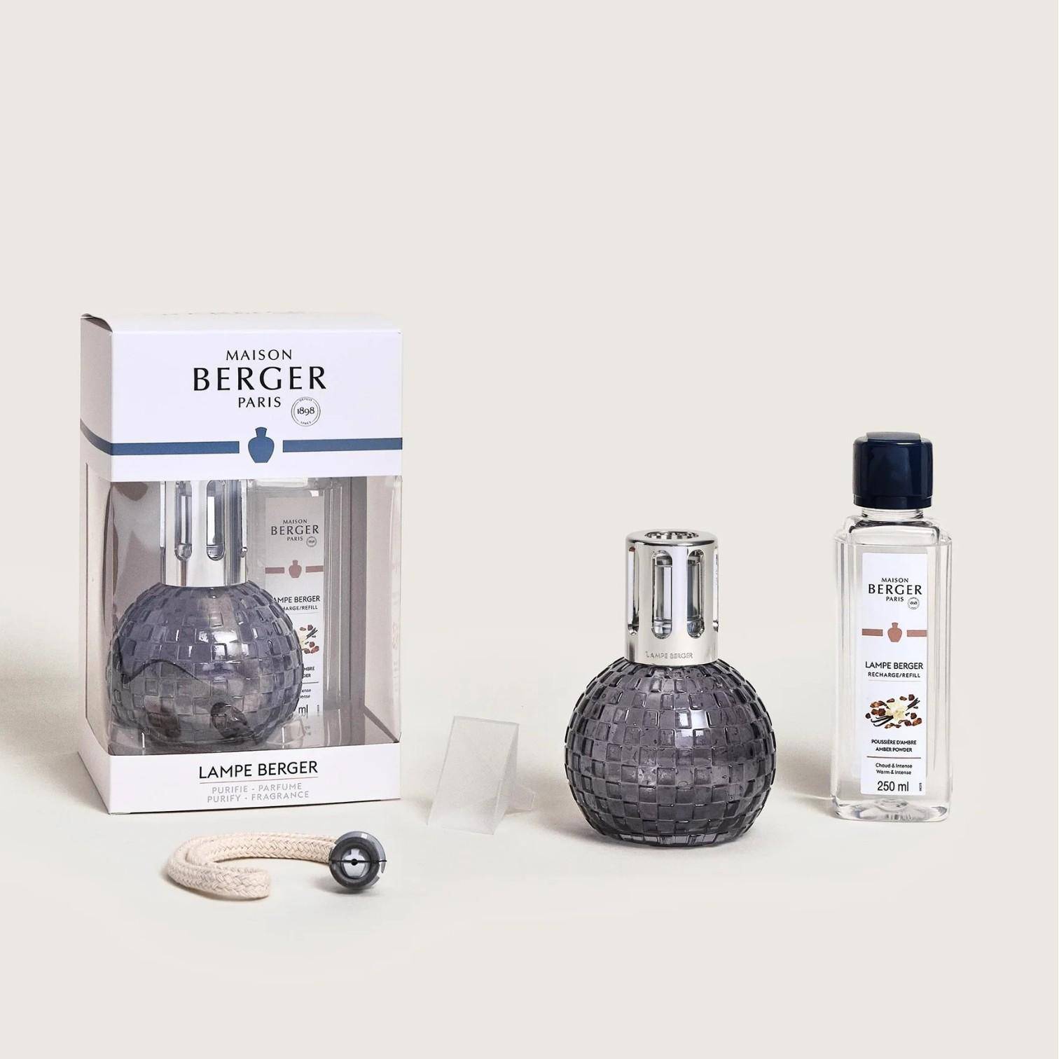 Lampe Berger Disco Grau Komplettset mit Amber Duft