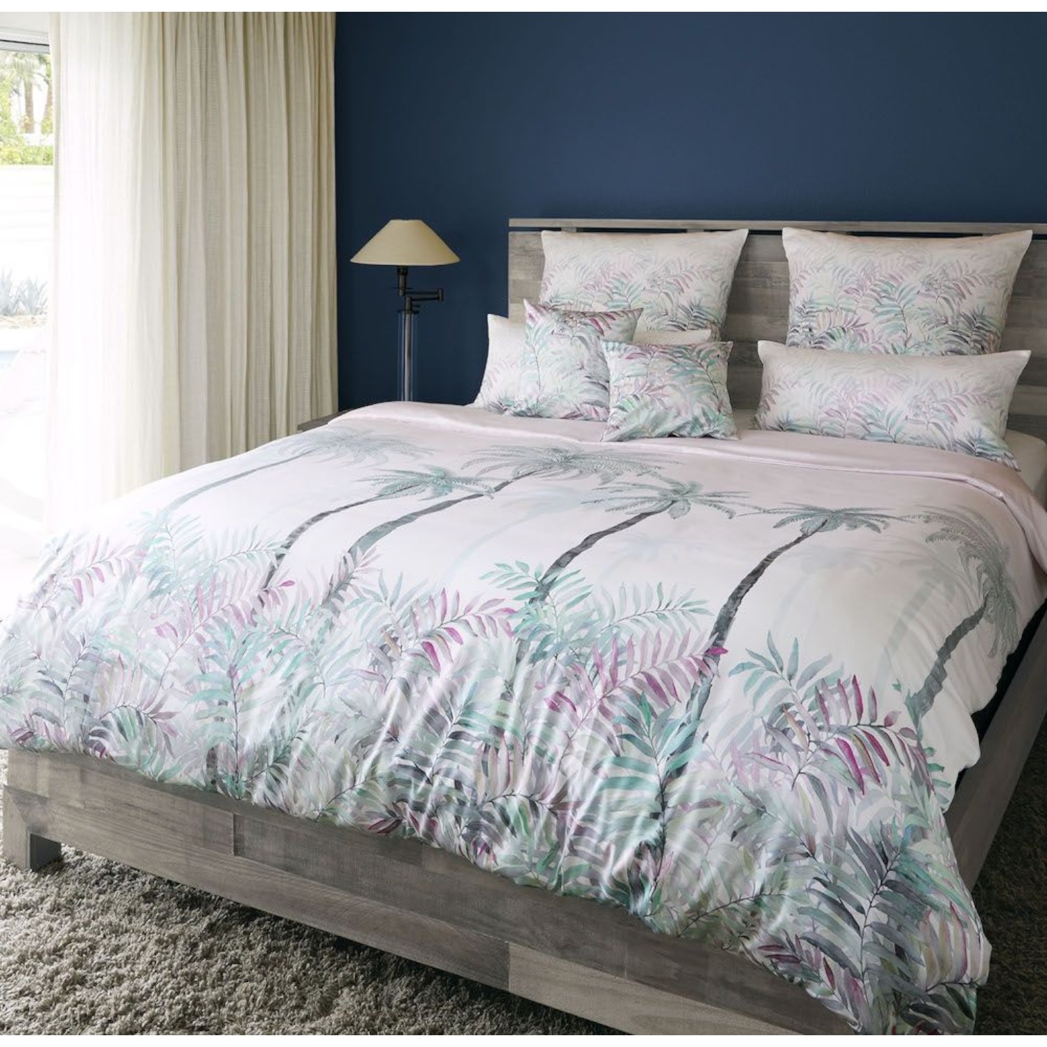 Elegante Comfort Satin Bettwäsche California Pink 155 x 220 cm