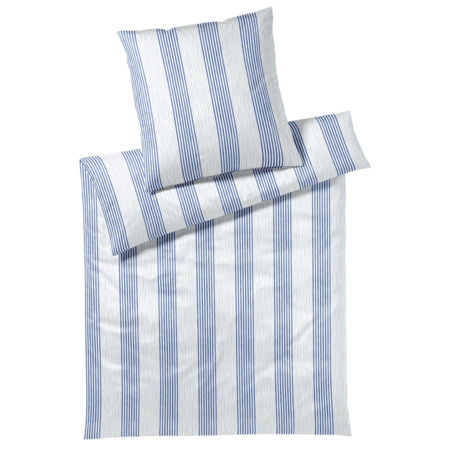 Elegante Comfort Satin Bettwäsche Capri Ozean Blau 155 x 220 cm