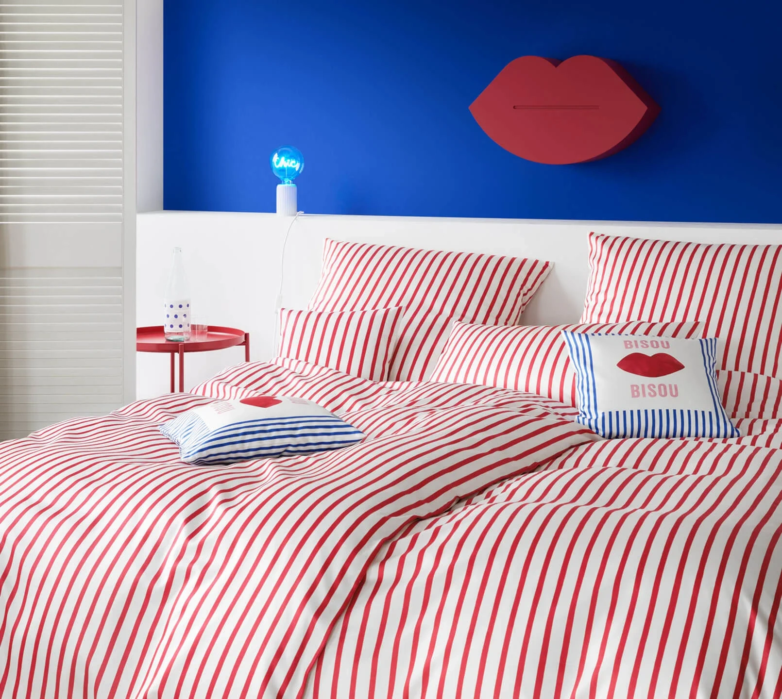 Elegante Bettwäsche Double in Rot 135 x 200 cm