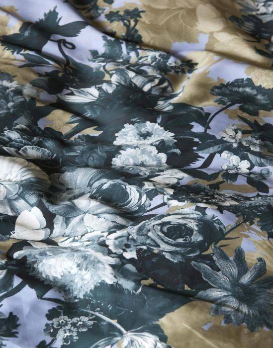 Essenza Baumwollsatin Bettwäsche Leila Chambray Blue 155 x 220 cm + 80 x 80 cm