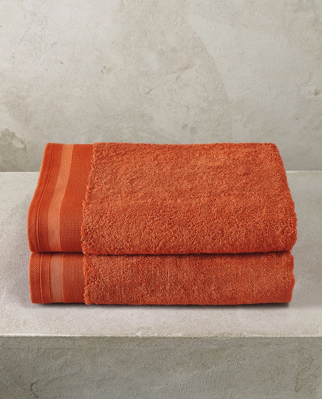 De Witte Lietaer Frottierserie Excellence Burnt Orange Duschtuch 70 x 140 cm