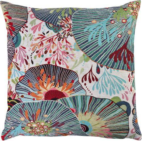 Sander Kissenhülle Sea Flowers mit farbenfrohem Korallenriff-Muster im maritimen Design