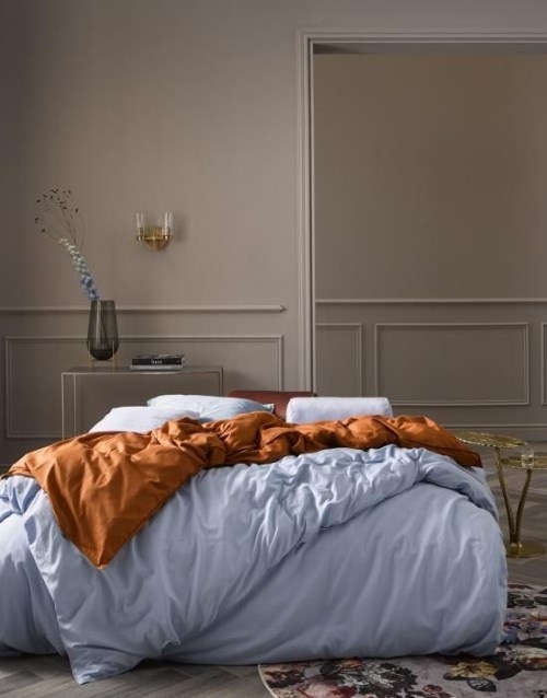 ESSENZA Baumwollsatin Bettwäsche Minte Iceblue 155 x 220 cm + 80 x 80 cm