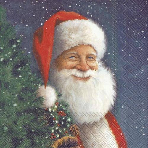 ihr Lunch Servietten Santa Is Waiting For Christmas 33 x 33 cm
