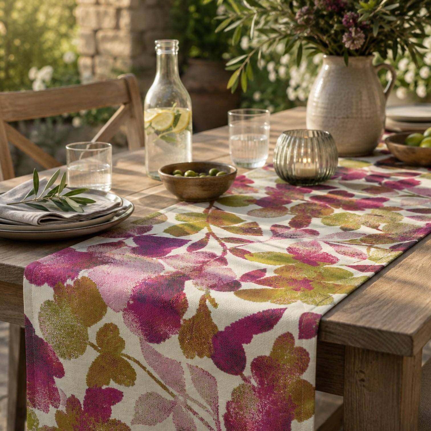 Sander Tischläufer Bellagio 40 x 100 cm – Florales Jacquardmuster