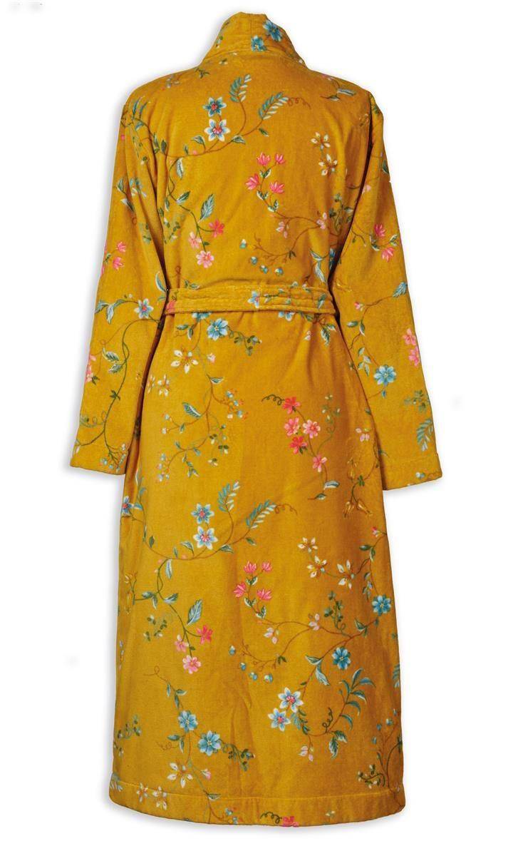 PiP Studio Bademantel Les Fleurs in Yellow - Größe S
