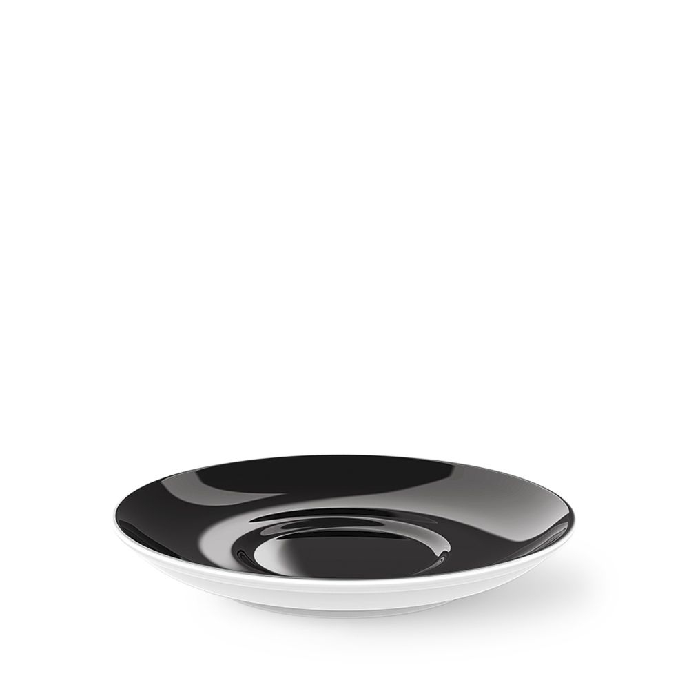 Dibbern Solid Color Cappuccinotasse schwarz (Untertasse)