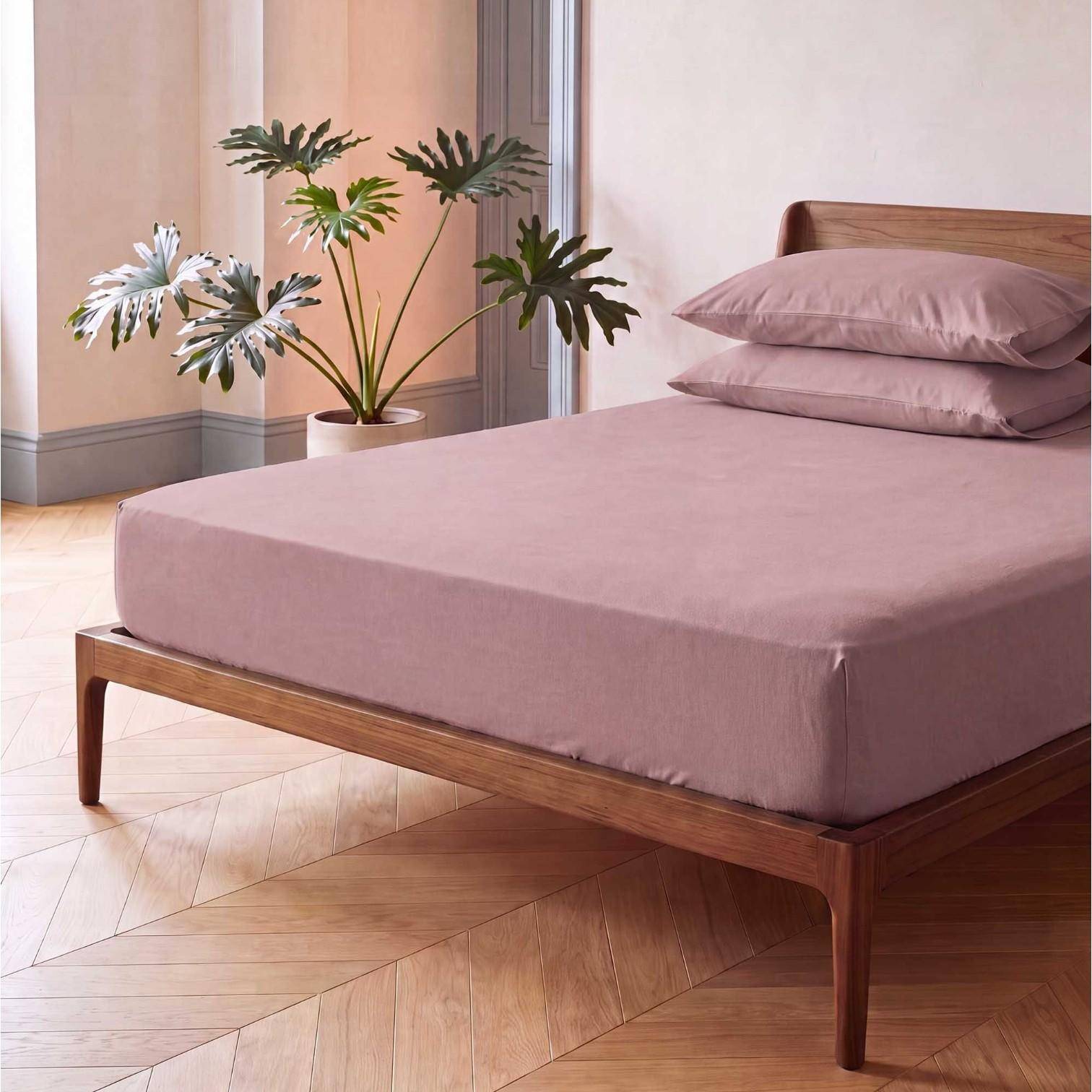 ESSENZA Fine Organic Jersey Spannbetttuch Woodrose 120-140 x 200-220 cm