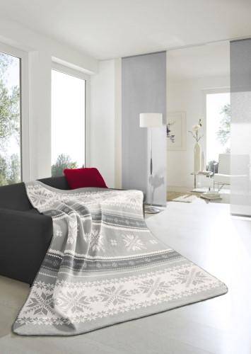 Biederlack Wohndecke Snow Crystals 150 x 200 cm
