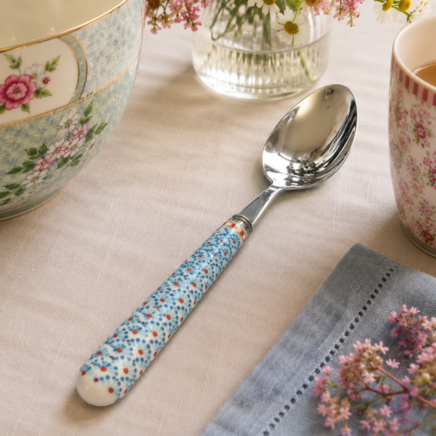 PiP Studio Spoon Floral Blue 20 cm