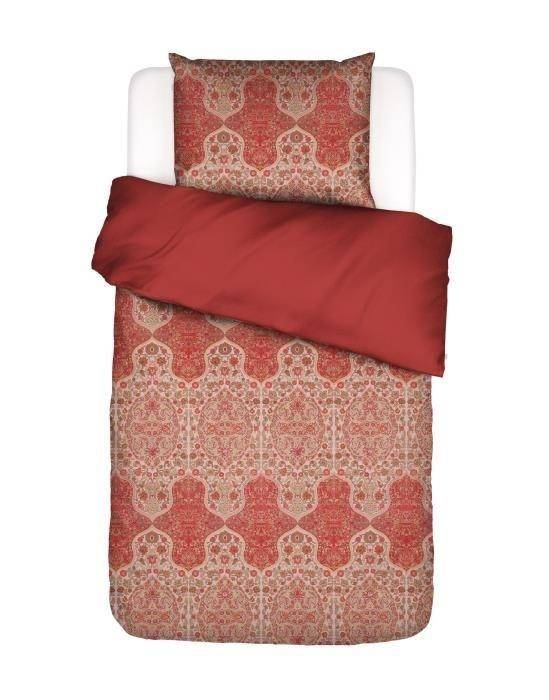 Essenza Baumwollsatin Bettwäsche Giulia Rot 135 x 200 cm + 80 x 80 cm