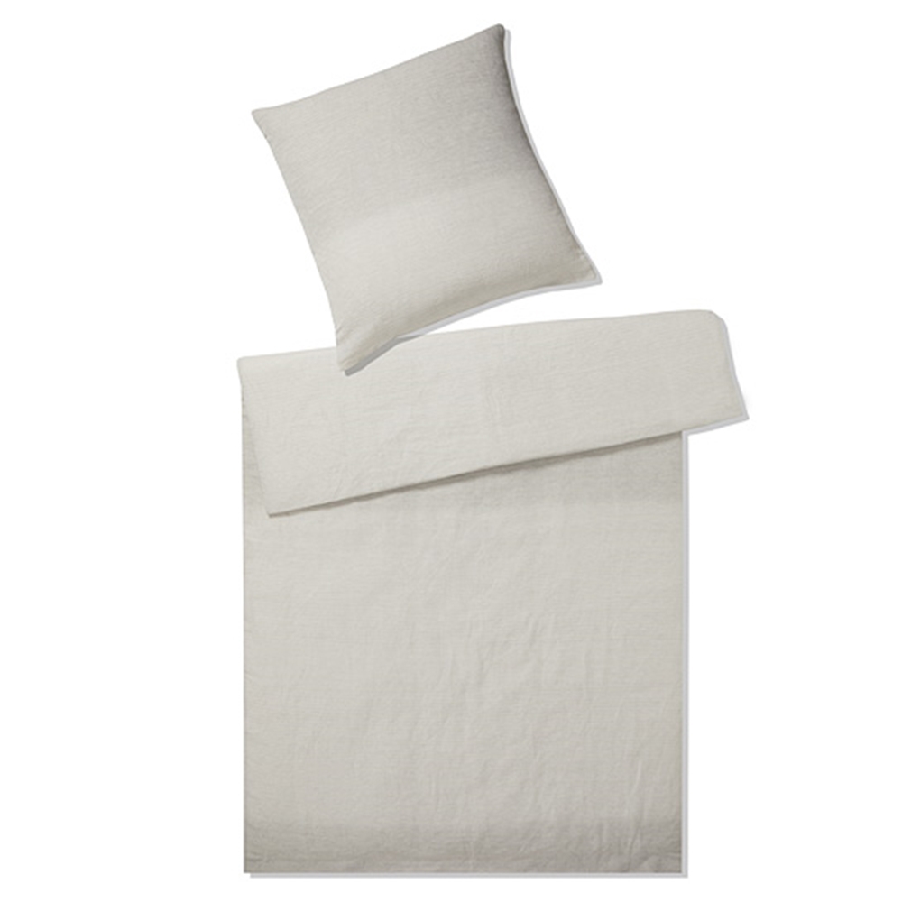 Elegante Halbleinen Bettwäsche Chill Natur 135 x 200 cm