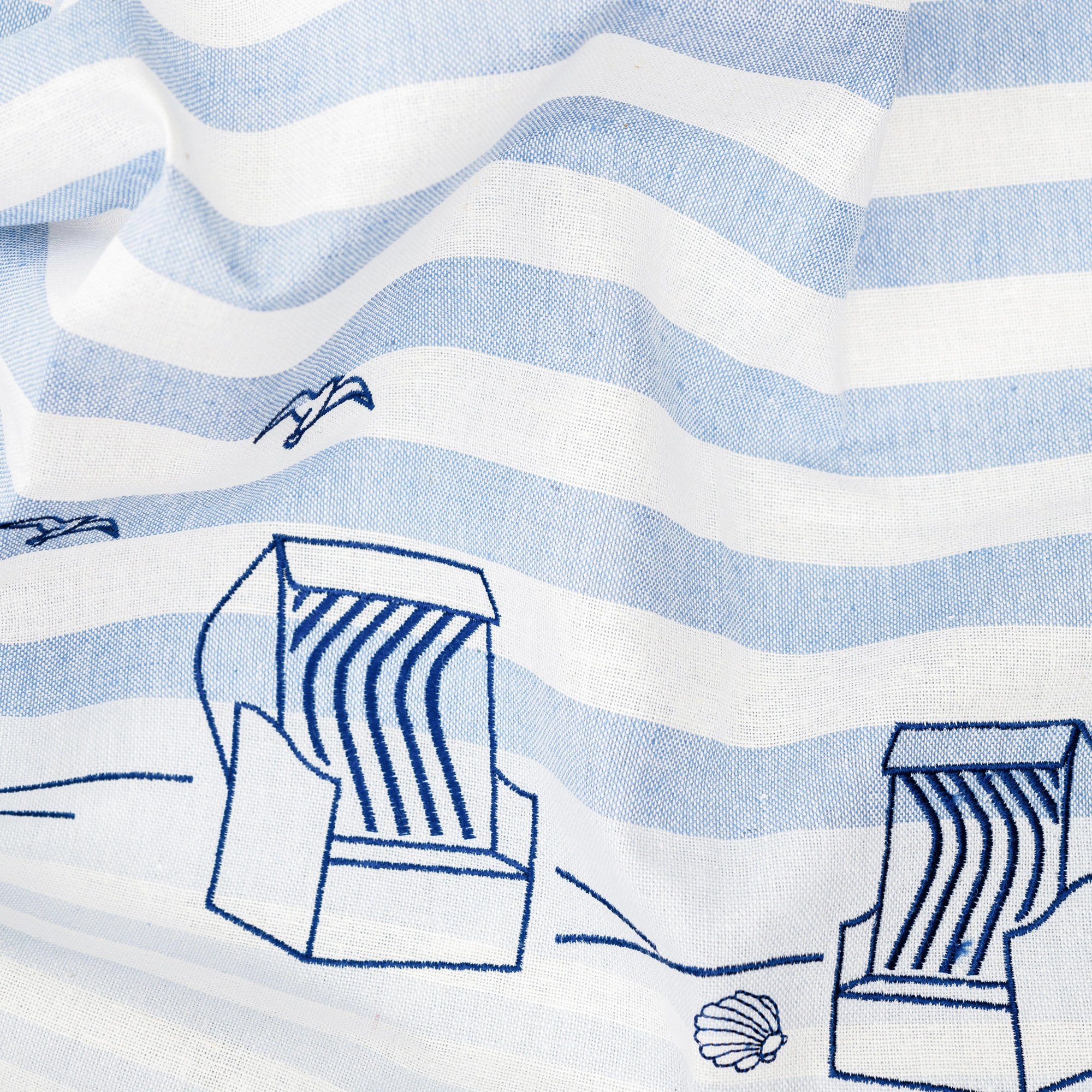 Mare Geschirrtuch Strandkörbe - bestickt 