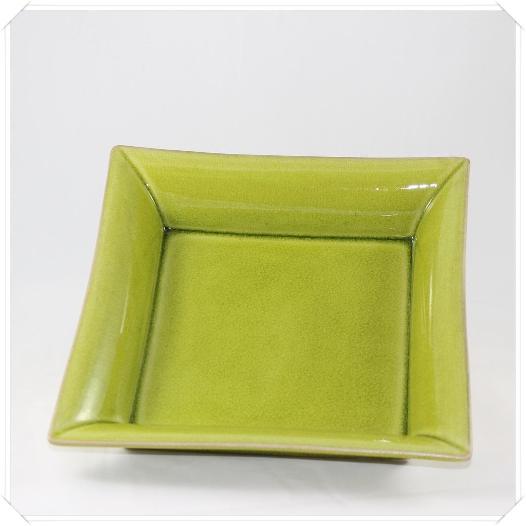 Jars Keramik Tourron Fb.Tilleul Servierteller 26,5 x 26,5 cm