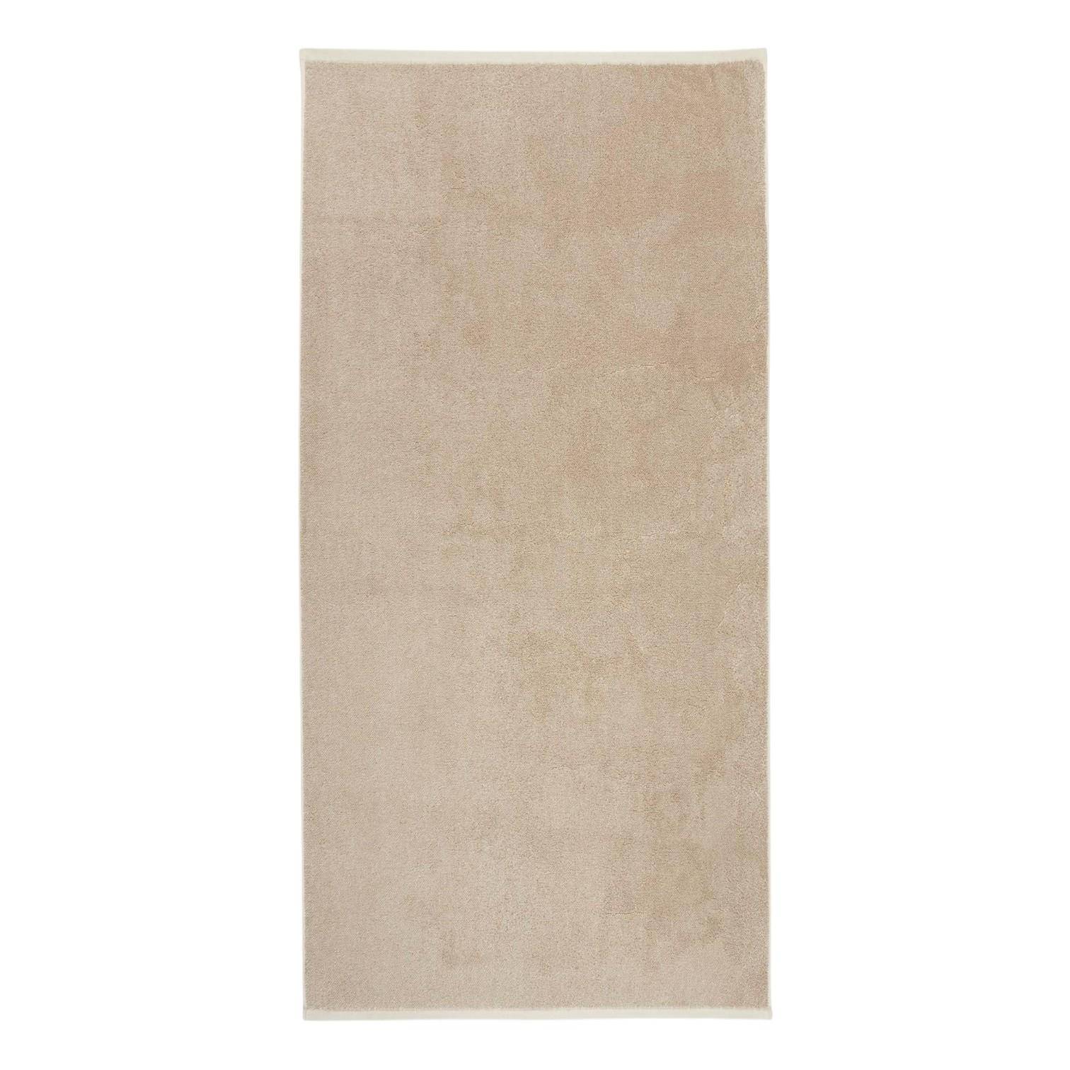 MARC O’POLO Timeless Duschtuch Dark Sand 70x140 cm aus saugstarkem Baumwoll-Frottee in warmem Sandton