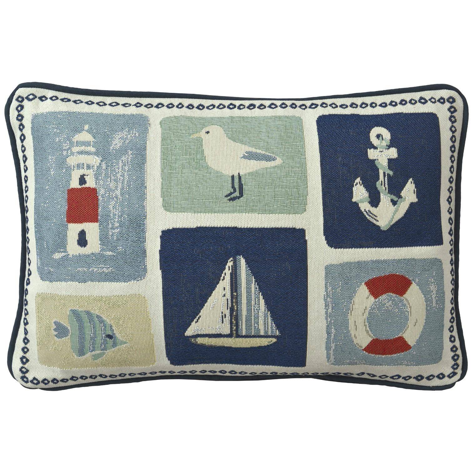 Sander Kissen Montauk Gobelin – gefülltes Dekokissen maritim