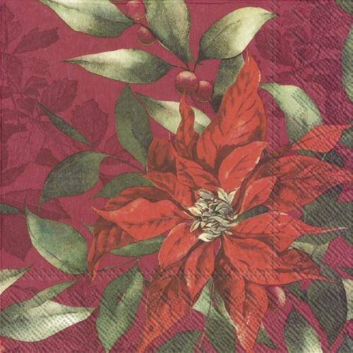 ihr Lunch Servietten God Jul Rot 33 x 33 cm