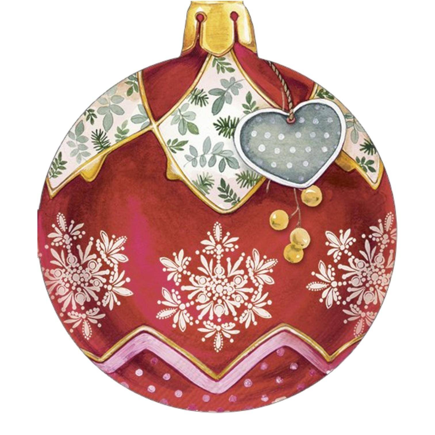 ihr Lunch Servietten gestanzt Christmas Bauble 33 x 33 cm