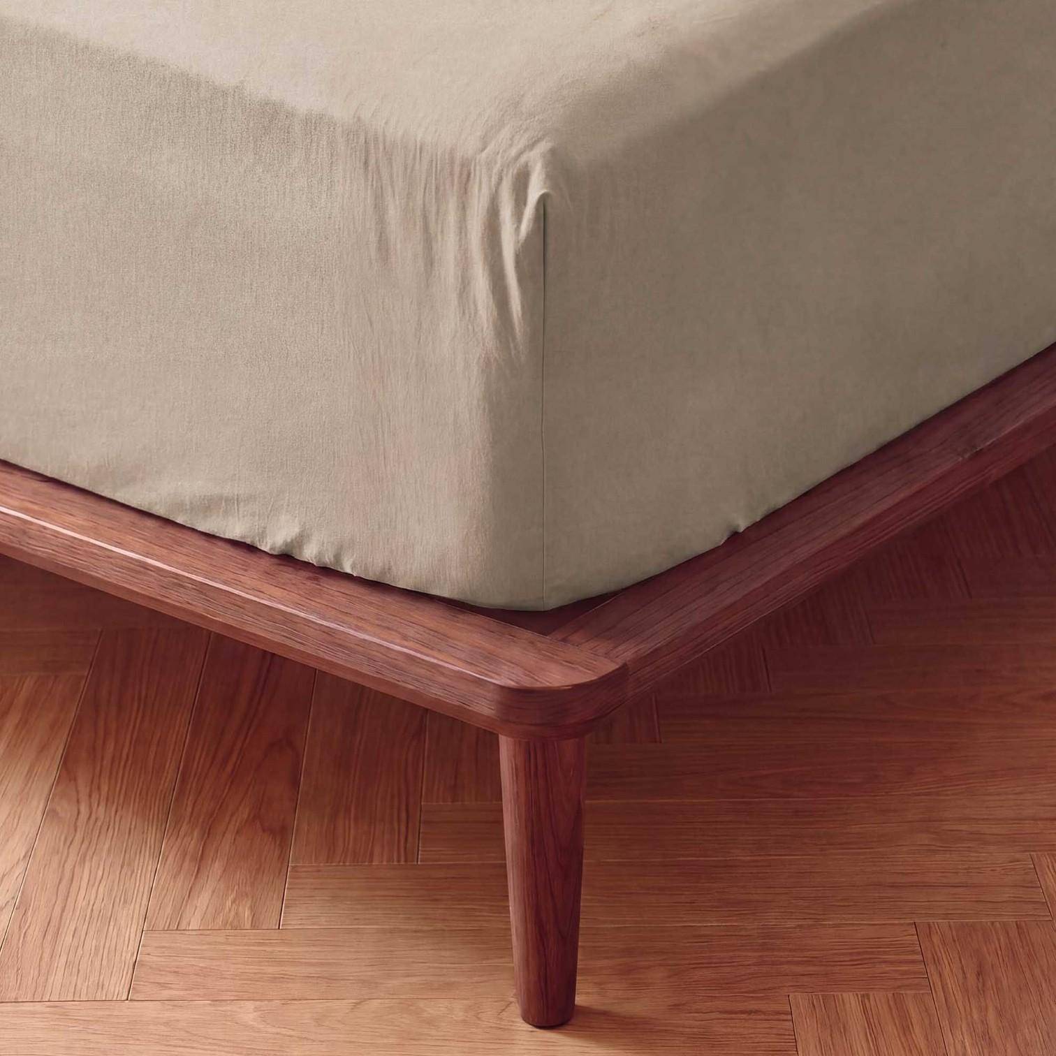 ESSENZA Fine Organic Jersey Spannbetttuch Taupe 90-100 x 200-220 cm