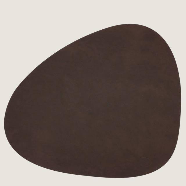 Lind DNA Tischset Curve L Dark Brown Nupo in 37 x 44 cm