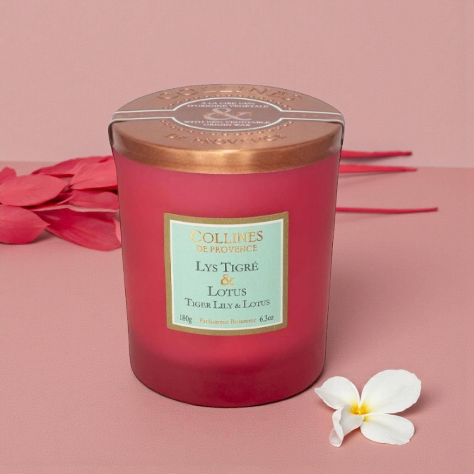 Von Collines De Provence - Duftkerze Tigerlilie und Lotus 180g