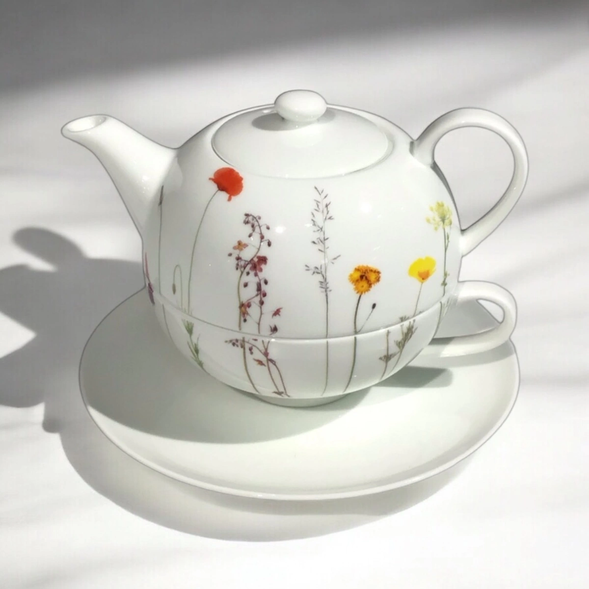 Cup & Mug Fine Bone China Tee for One Set Naturwiese/Gräser