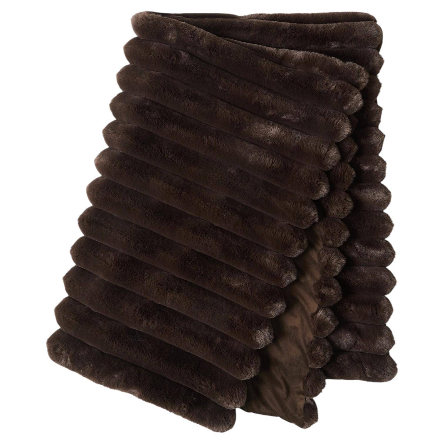 Skinnwille Plaid Liny Brown 140 x 220 cm