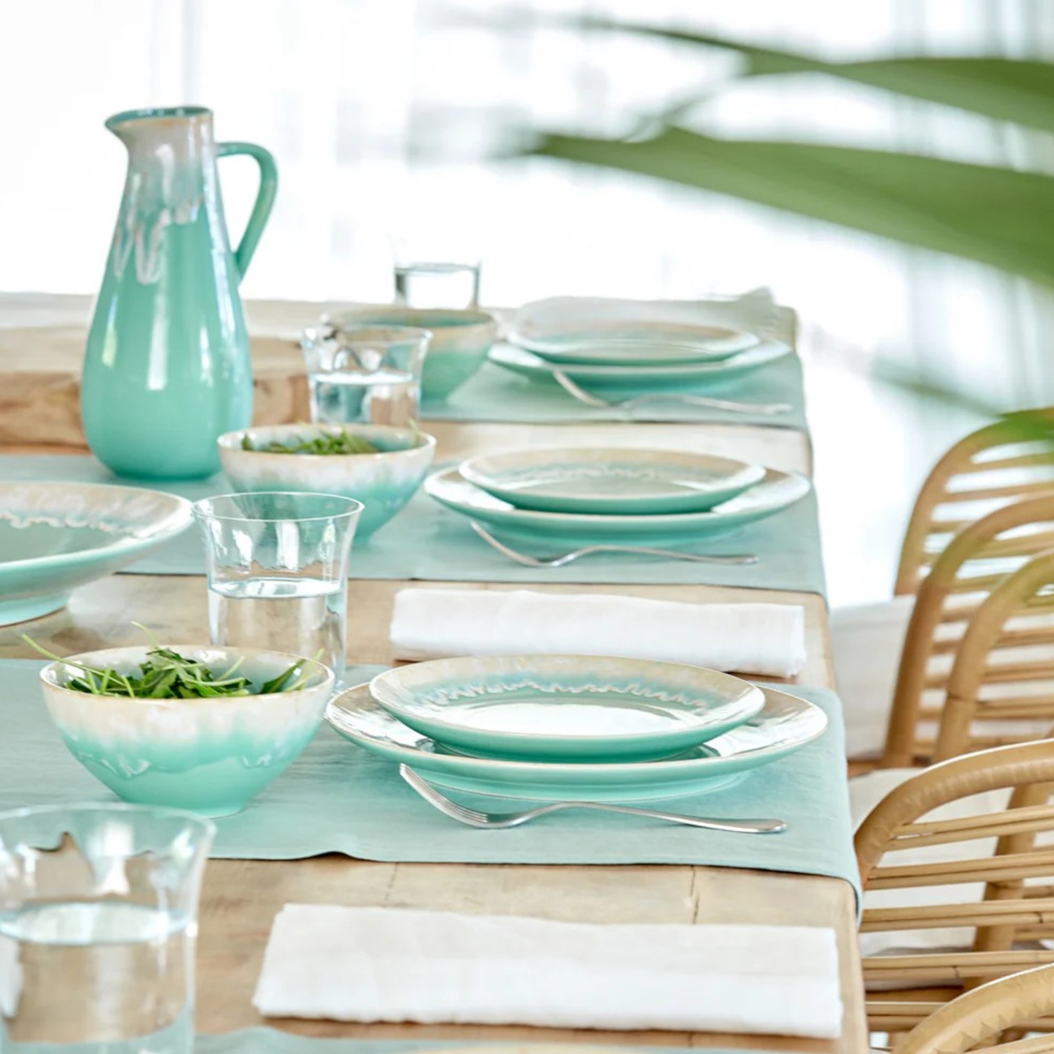 Casafina by COSTA NOVA Speiseteller Taormina 27 cm Aqua Blue