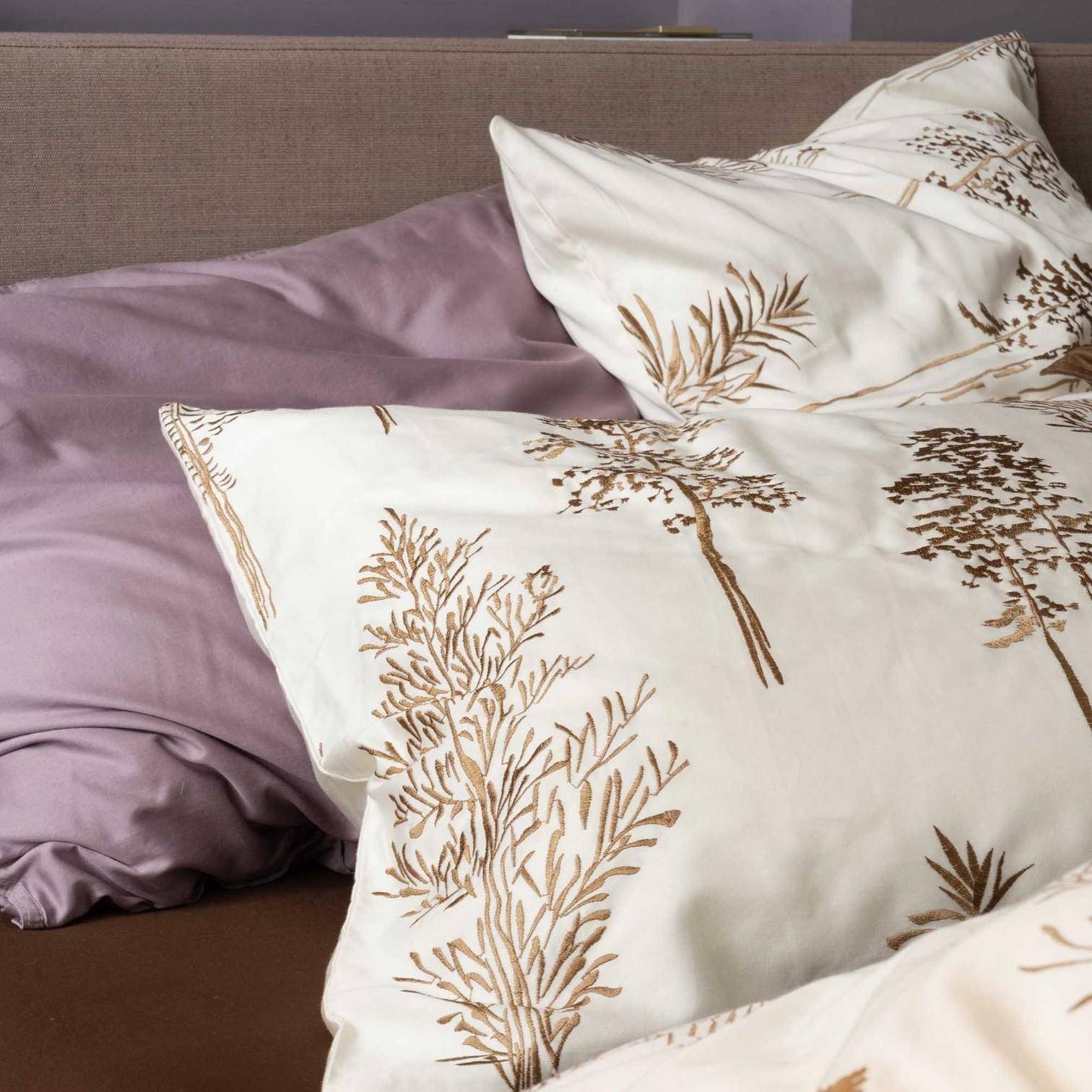 ESSENZA Baumwollsatin Bettwäsche Cecile Vanilla 135 x 200 cm + 80 x 80 cm