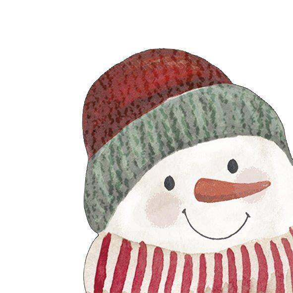 ihr Lunch Servietten gestanzt Happy Snowman 33 x 33 cm