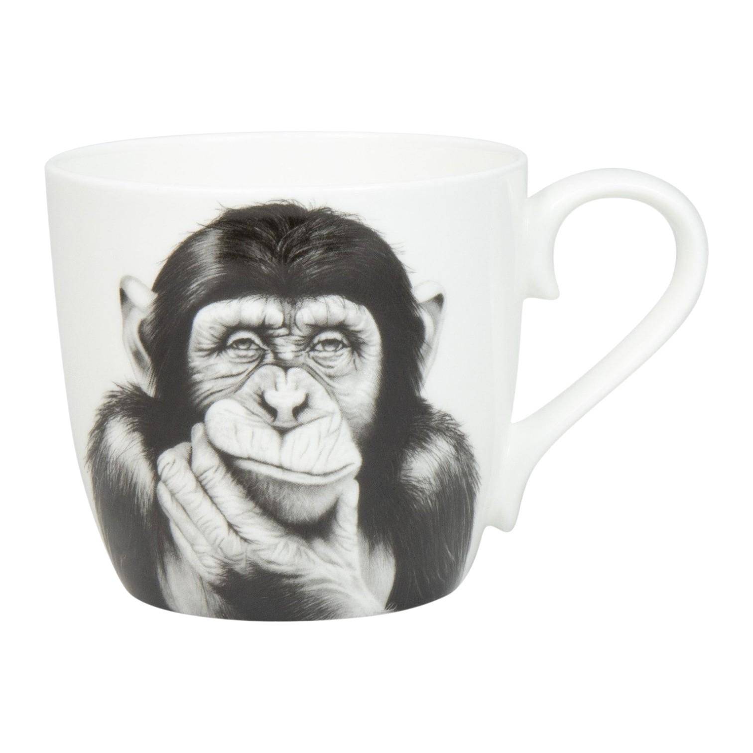 Könitz Amazing Animals Affe Becher aus Bone China 450 ml