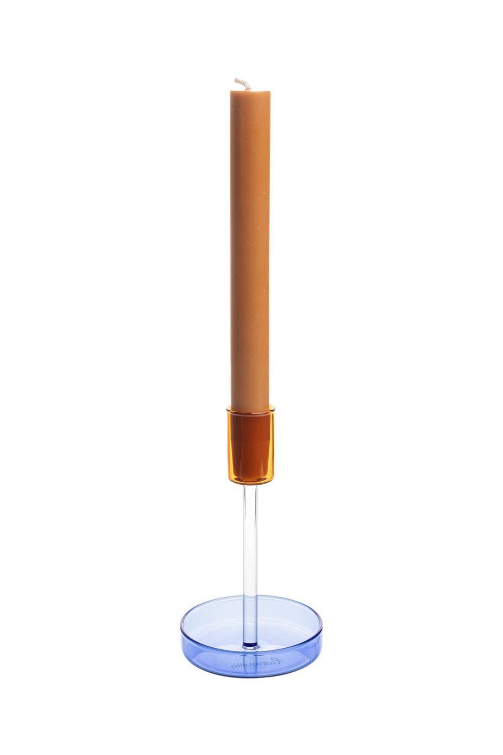 Tranquillo Kerzenhalter RAIINBOW in Blau/Orange
