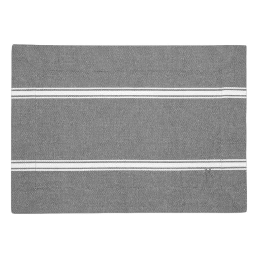 Marc O'Polo Lovon Tischset Stone aus Baumwolle mit zeitlosem Streifendesign in Grau und Weiß