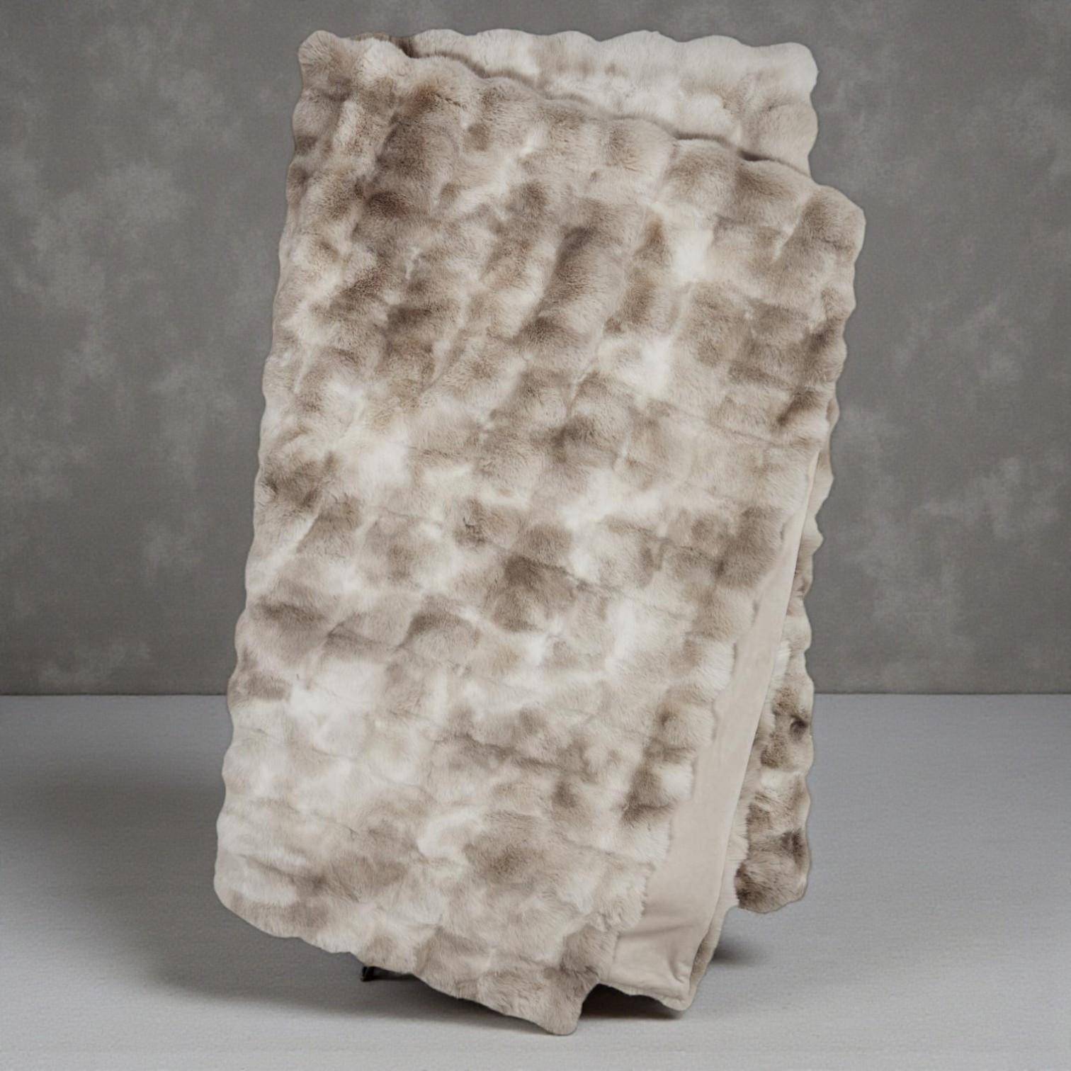 Skinnwille Plaid Misty Sand 140 x 220 cm