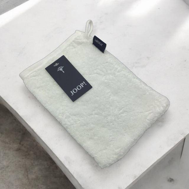 JOOP! Frottiertuchserie Uni Cornflower 1670 Waschhandschuh Weiß