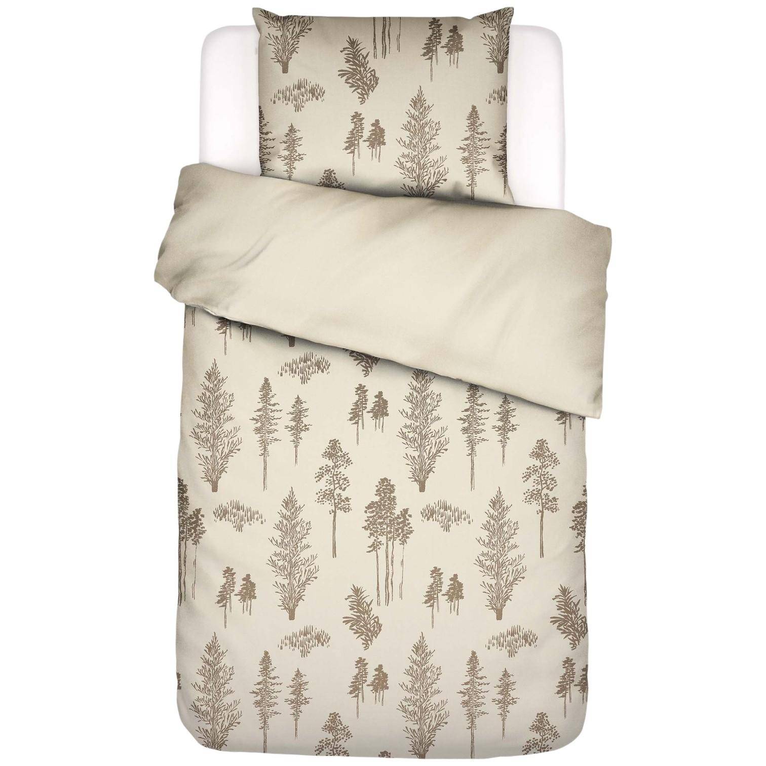 ESSENZA Baumwollsatin Bettwäsche Cecile Vanilla 135 x 200 cm + 80 x 80 cm