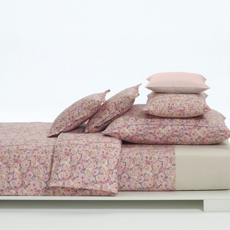 Elegante Bettwäsche Colette Rosé-Malve 155 x 220 cm
