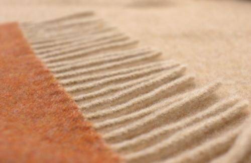Biederlack Plaid Kaschmir Henna-Sand 130 x 170 cm