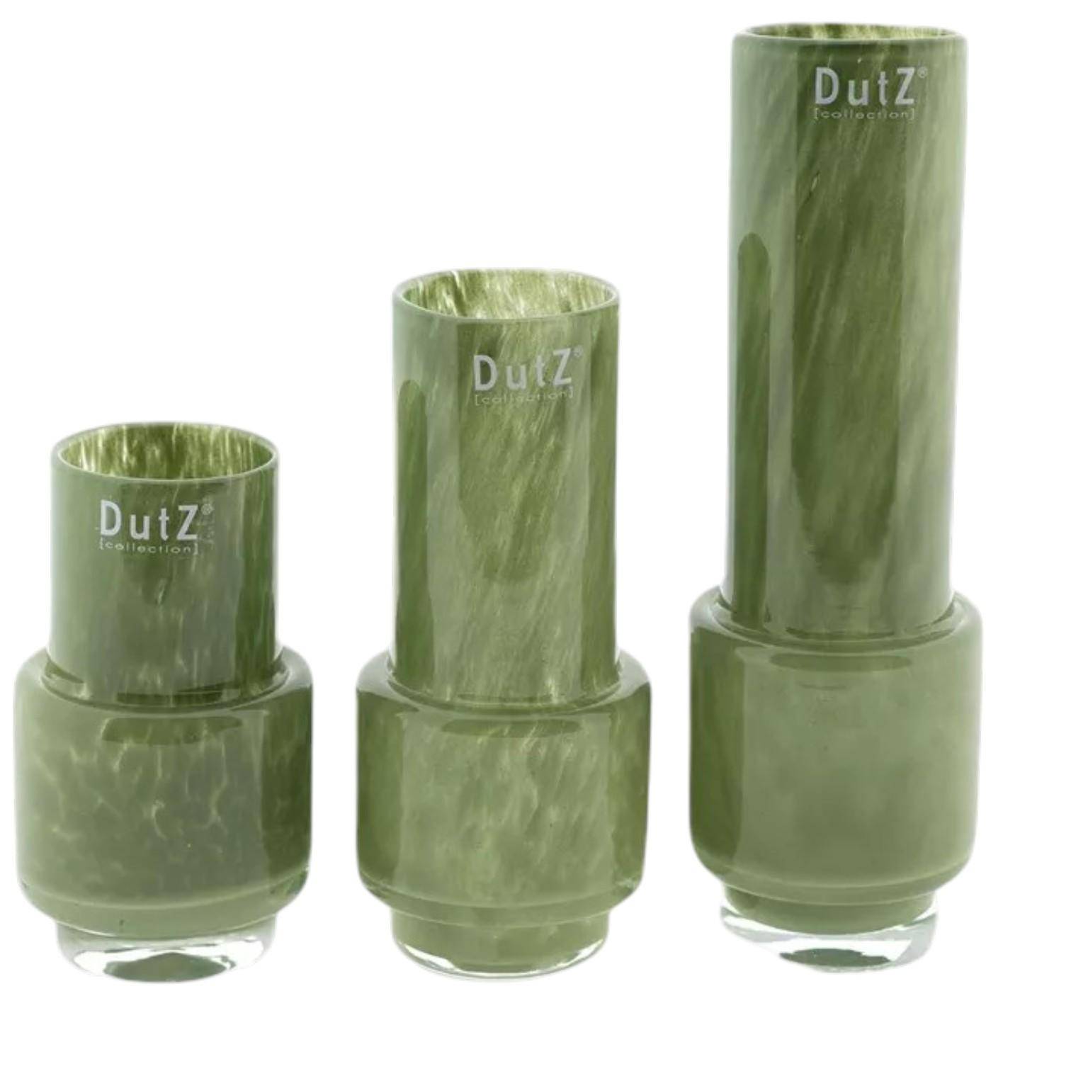 DutZ Vase Rona Olivegreen – Mundgeblasene Glasvasen im Set