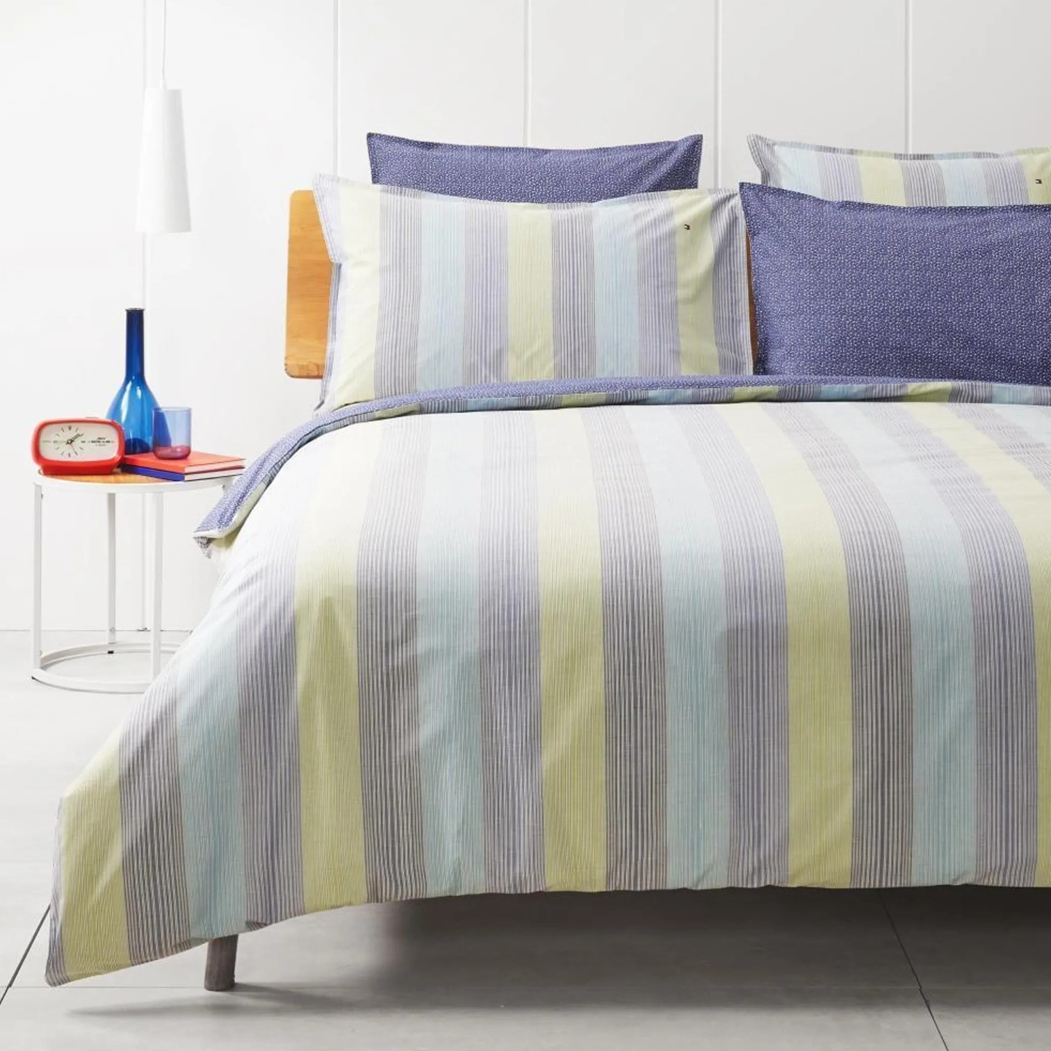 Tommy Hilfiger Kissenhülle zur Bettwäsche Outdoor Ice Blue 40 x 80 cm
